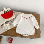 Body Infantil Feminino Tricô Moranguinhos