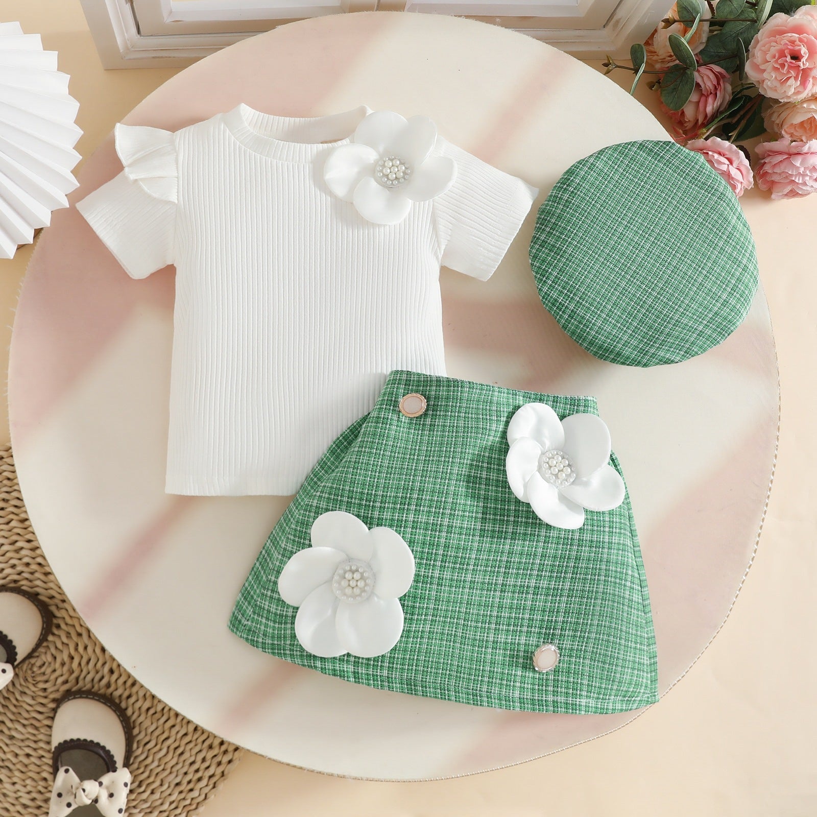 Conjunto Infantil Feminino Flores Botõeszinhos