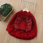 Conjunto Infantil Inverno Laço Brilhante