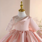Vestido de Festa Infantil Rosa com Strass