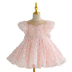 Vestido de Festa Infantil Borboletinhas Brilhante