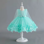 Vestido de Festa Infantil Tule Flores
