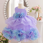 Vestido De Festa Infantil Bufante Floral