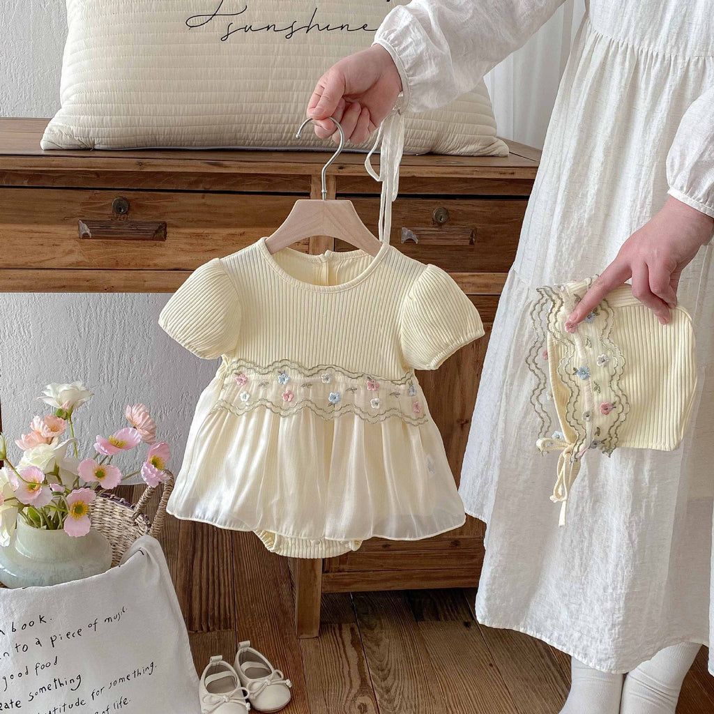 Body Infantil Feminino Florzinhas e Tule