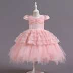 Vestido De Festa Infantil Pérolas e Tule