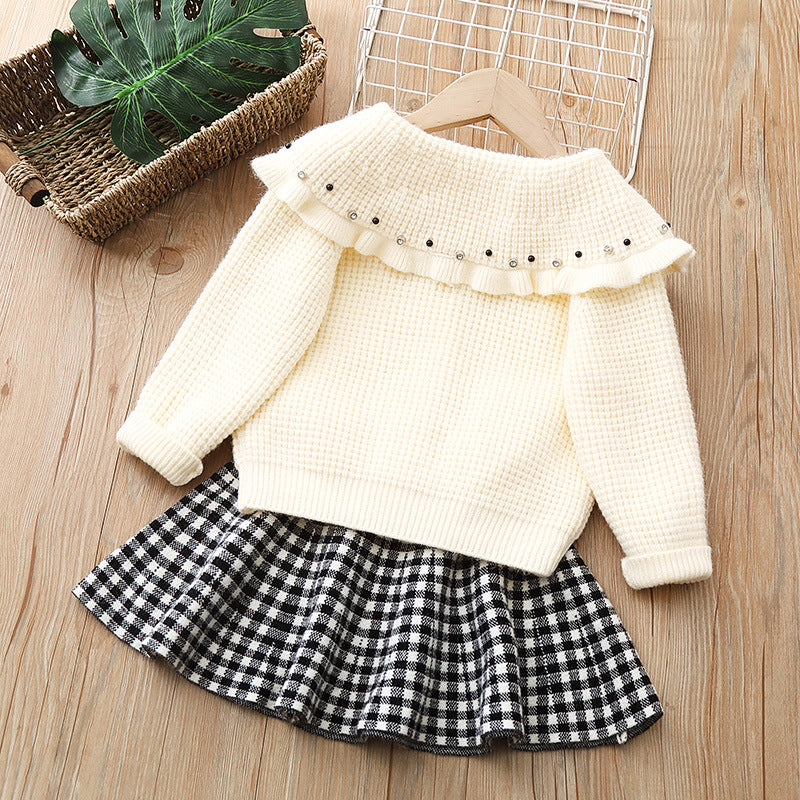 Conjunto Infantil Pérolas e Xadrez