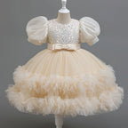 Vestido Infantil Brilhante Bufante