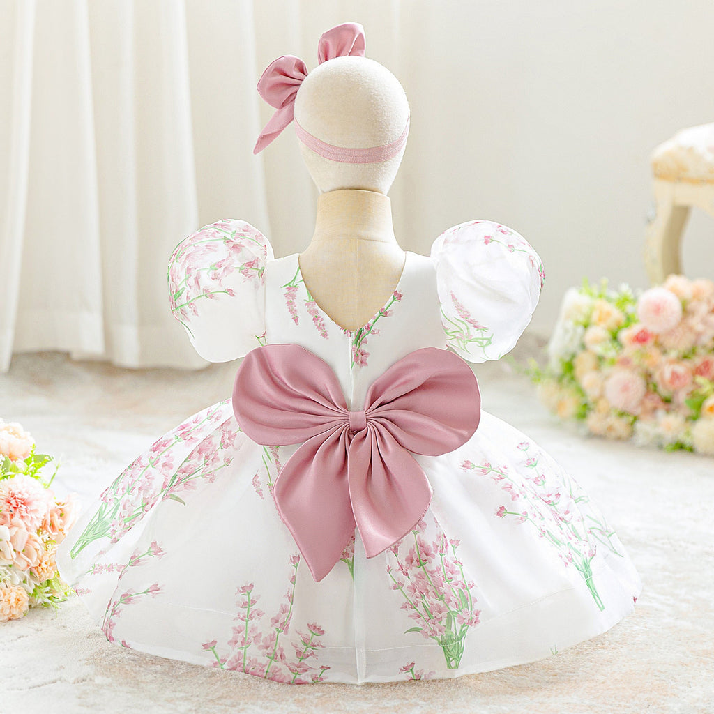 Vestido Infantil de Festa Bufante Flores