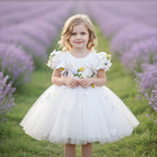 Vestido Infantil Branco Abelinhas