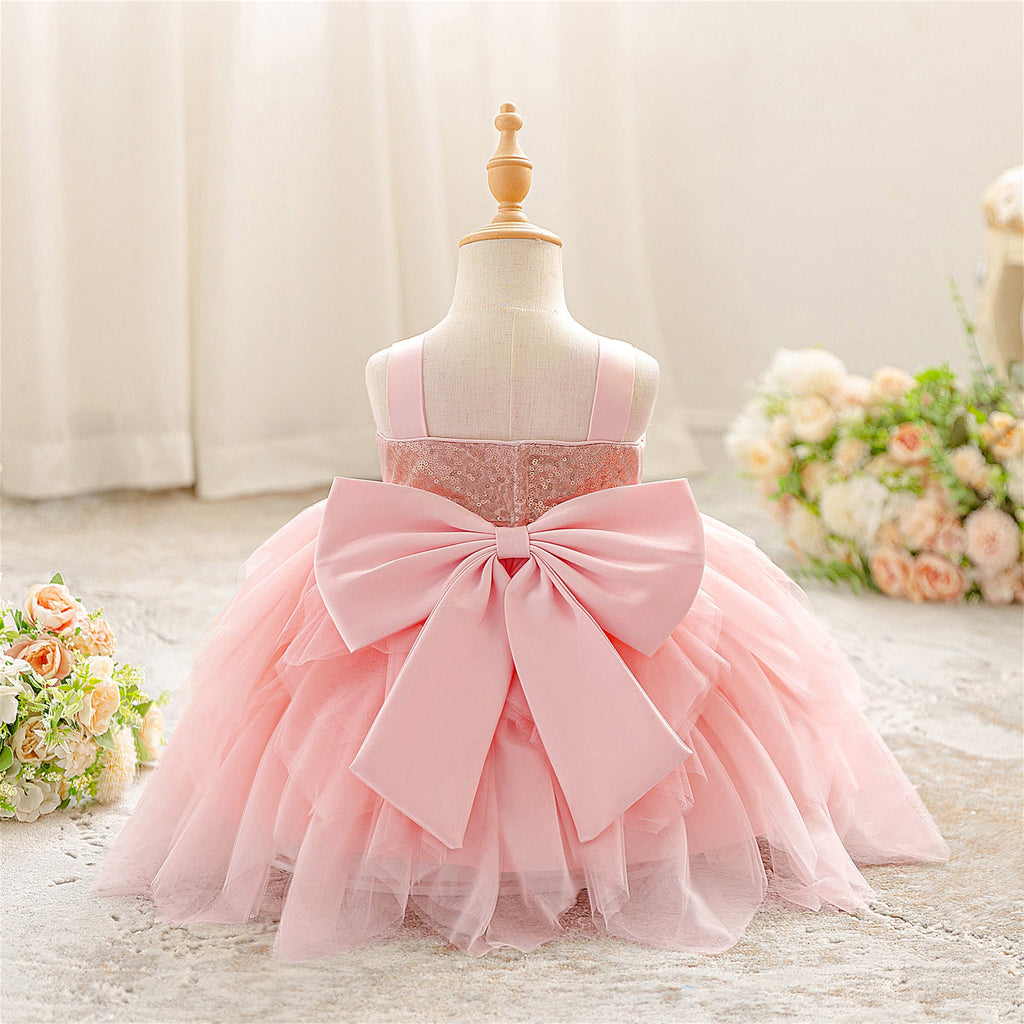 Vestido de Festa Lantejoulas e Tule Camadas