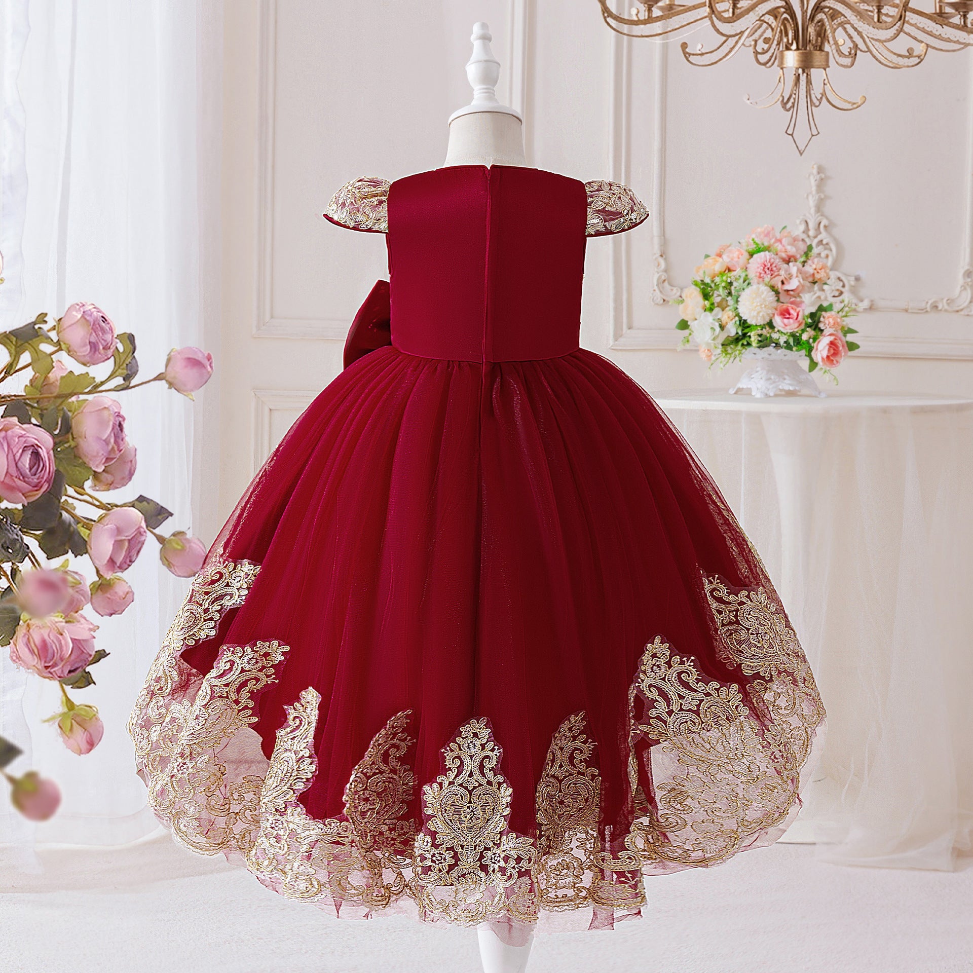 Vestido de Festa Infantil Renda e Laço