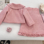 Conjunto Infantil Tweed Love Lacinho