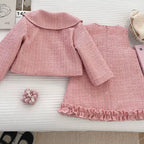 Conjunto Infantil Tweed Love Lacinho