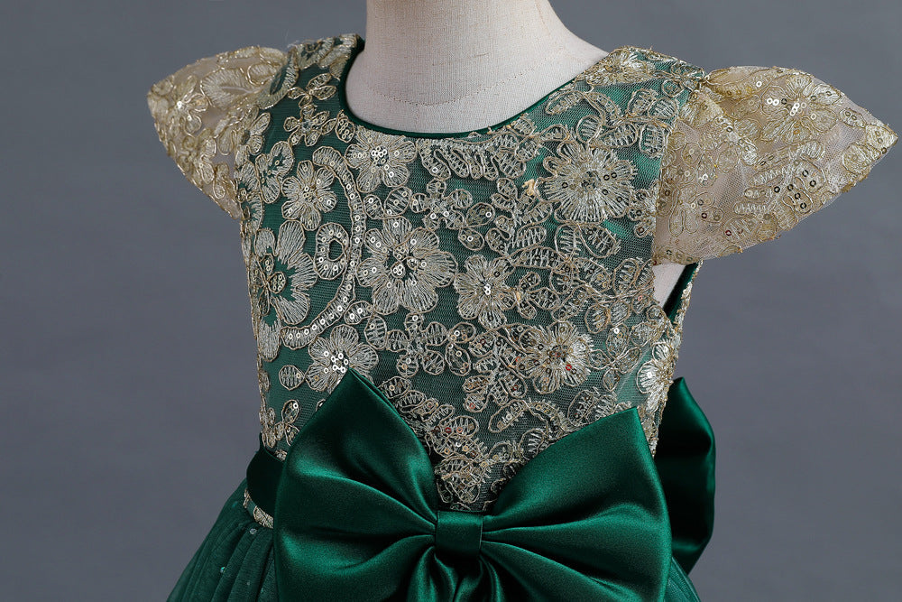 Vestido de Festa Longo Renda Brilhantes
