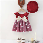 Vestido Infantil Borboletas Lacinho