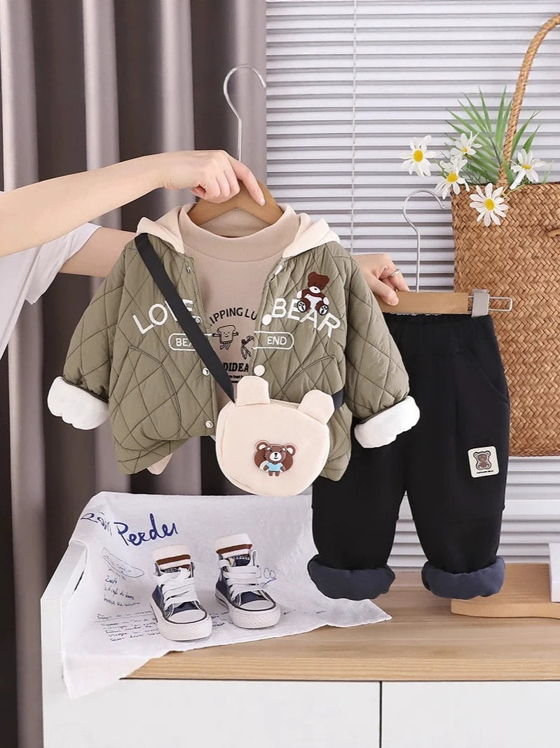 Conjunto Infantil Inverno 3 Peças Ursinho