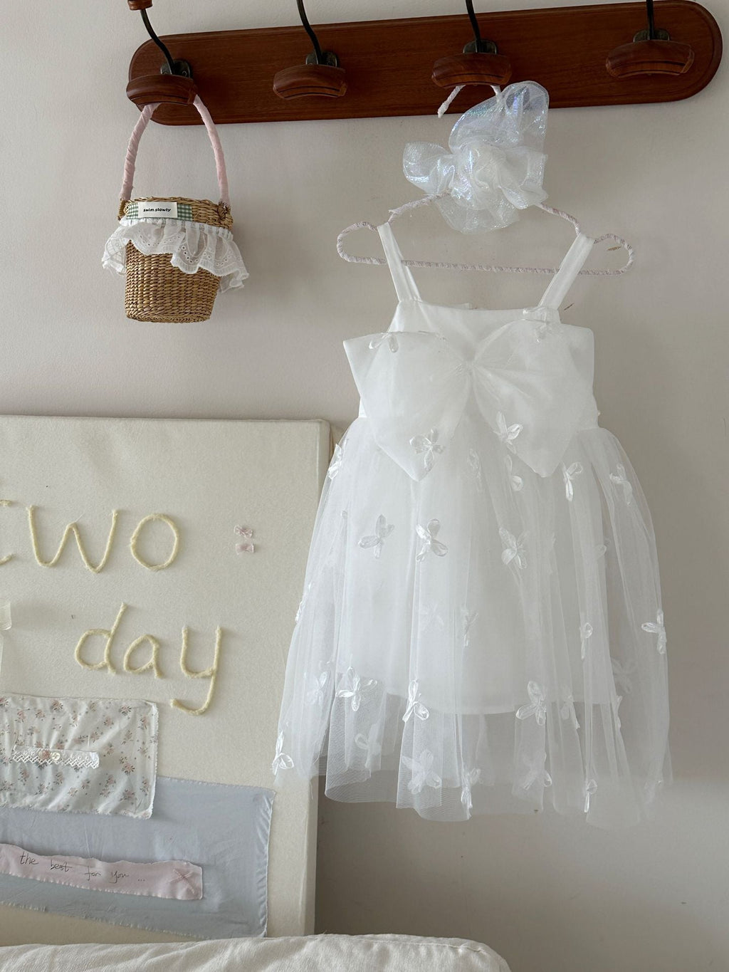 Vestido Infantil de Tule Flores Lacinho