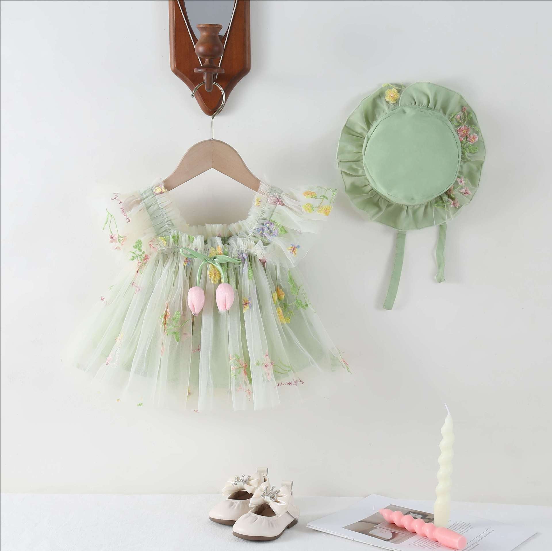 Vestido Infantil Floral Tulipa