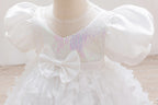 Vestido de Festa Infantil Borboletas e Laço