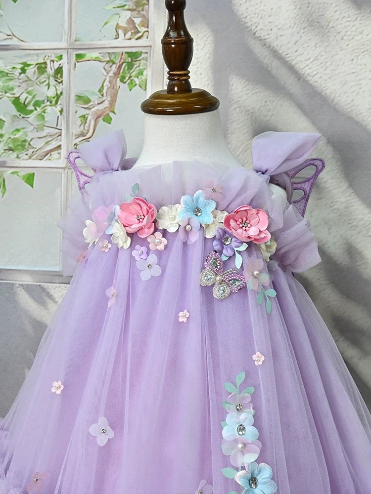 Vestido Infantil Flores Asinha