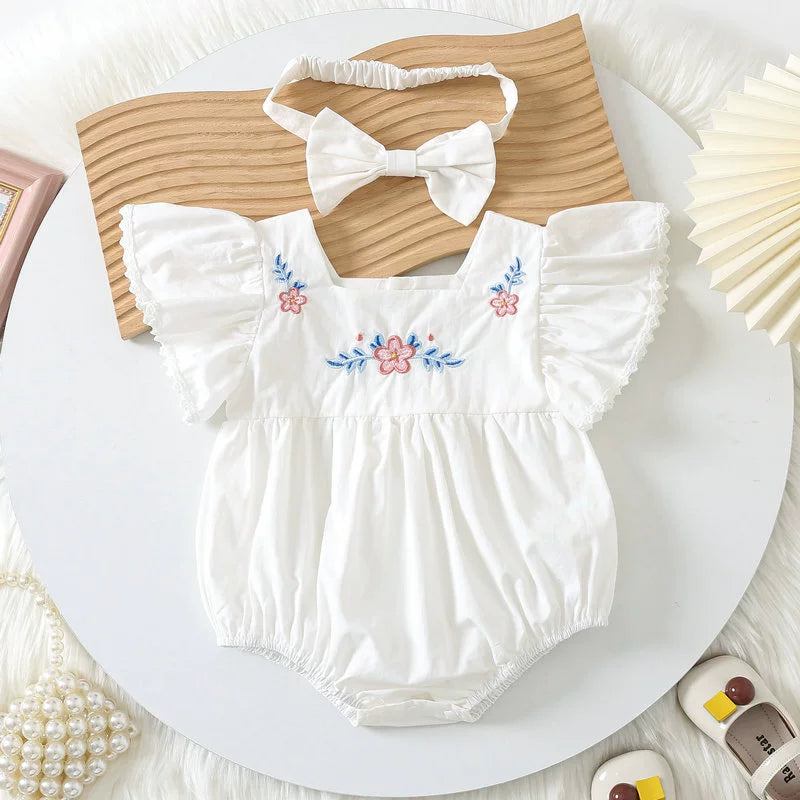 Body Infantil Feminino Verão Florzinha