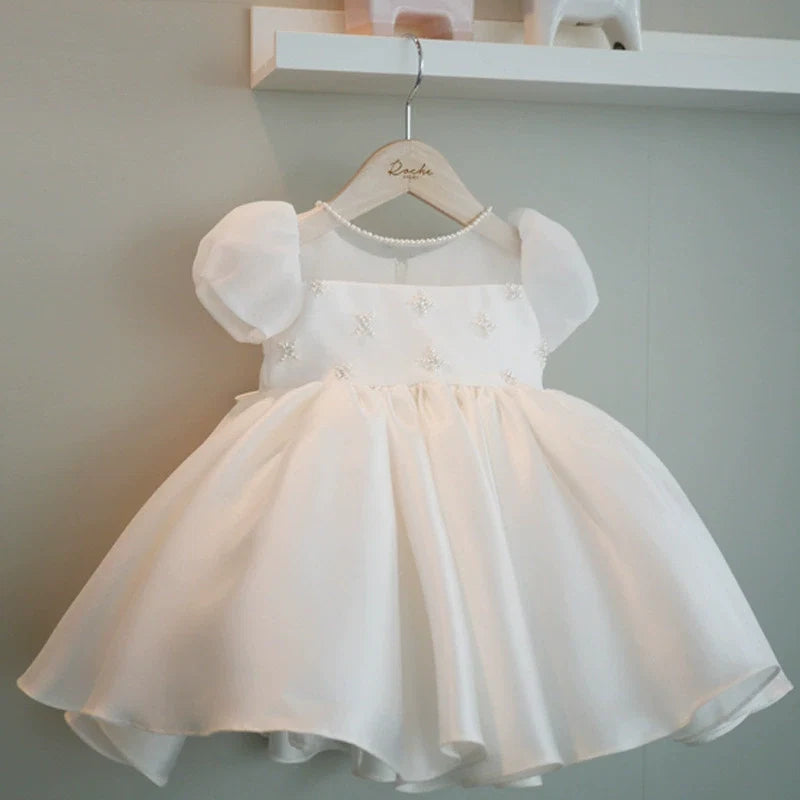 Vestido de Festa Branco Pérolas