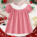 Vestido Infantil Xadrez Natal