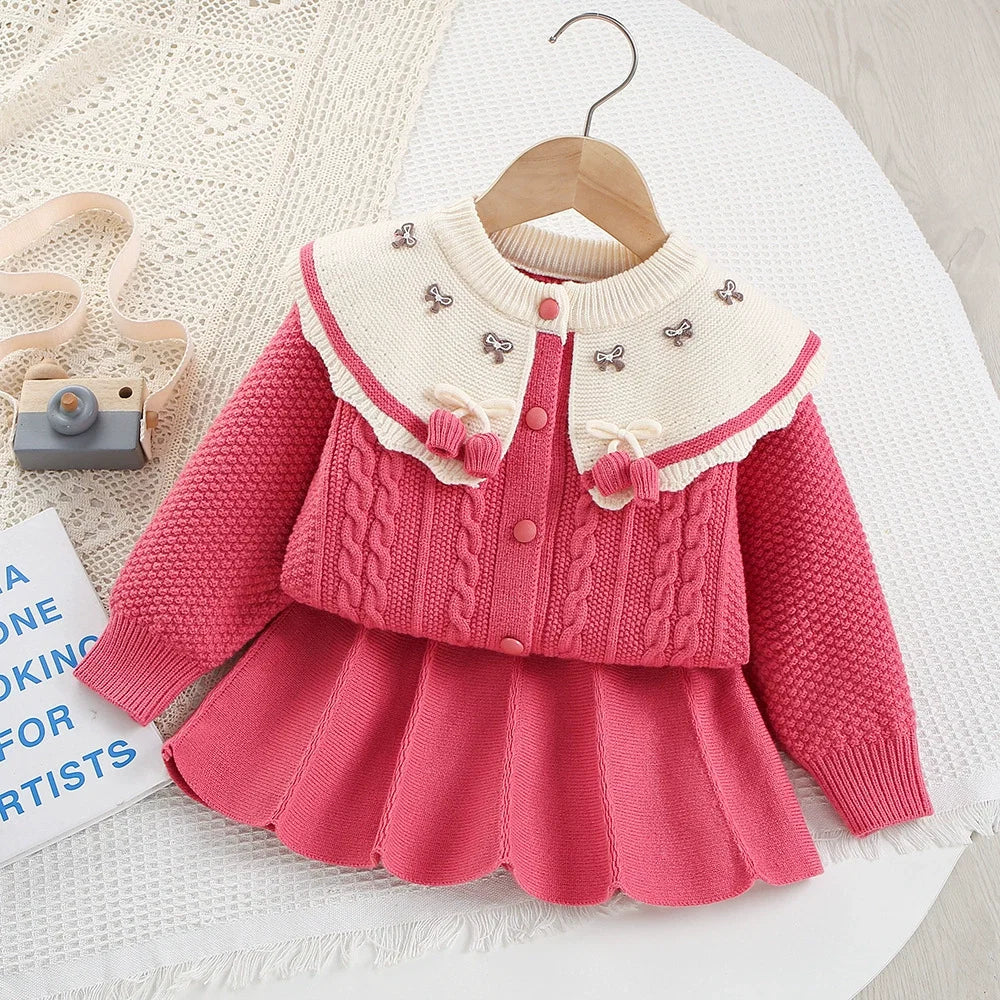Conjunto Infantil de Tricô Lacinhos