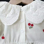 Body Infantil Feminino Verão Cerejinhas
