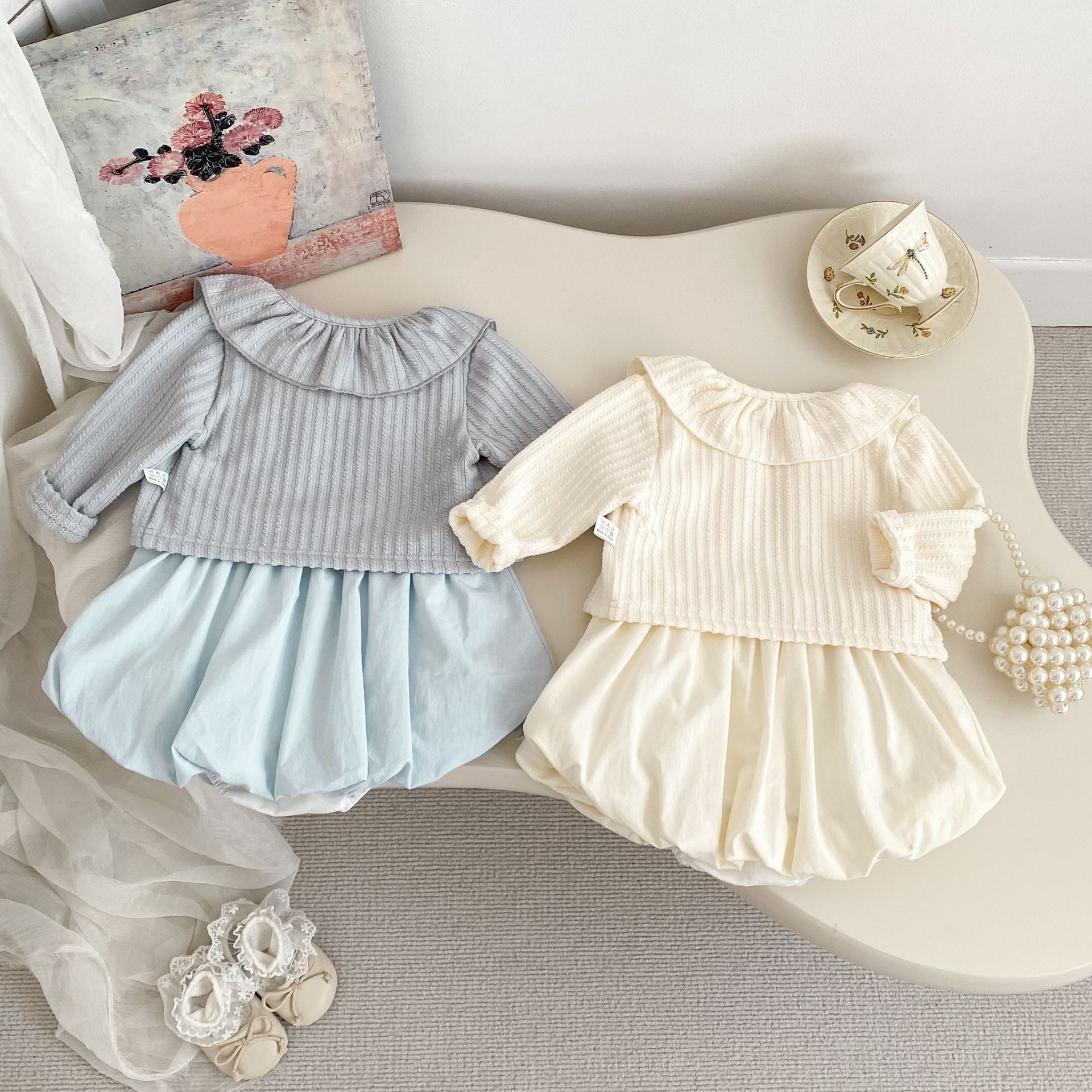 Conjunto Infantil Feminino Casaquinho + Vestido Balone
