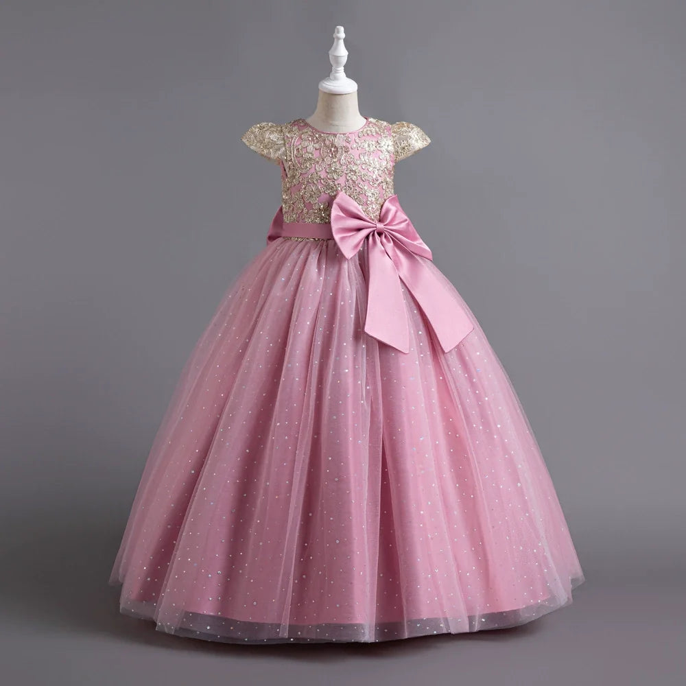 Vestido de Festa Longo Renda Brilhantes