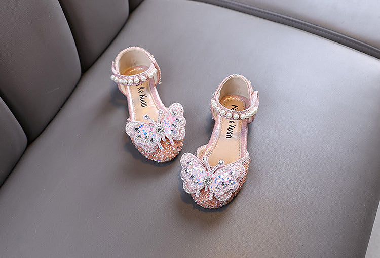 Sapato Infantil Feminino Borboletinha Strass