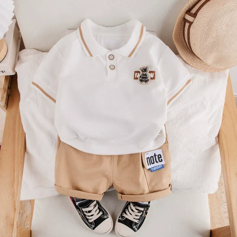 Conjunto Infantil Masculino Ursinho Bolsinho