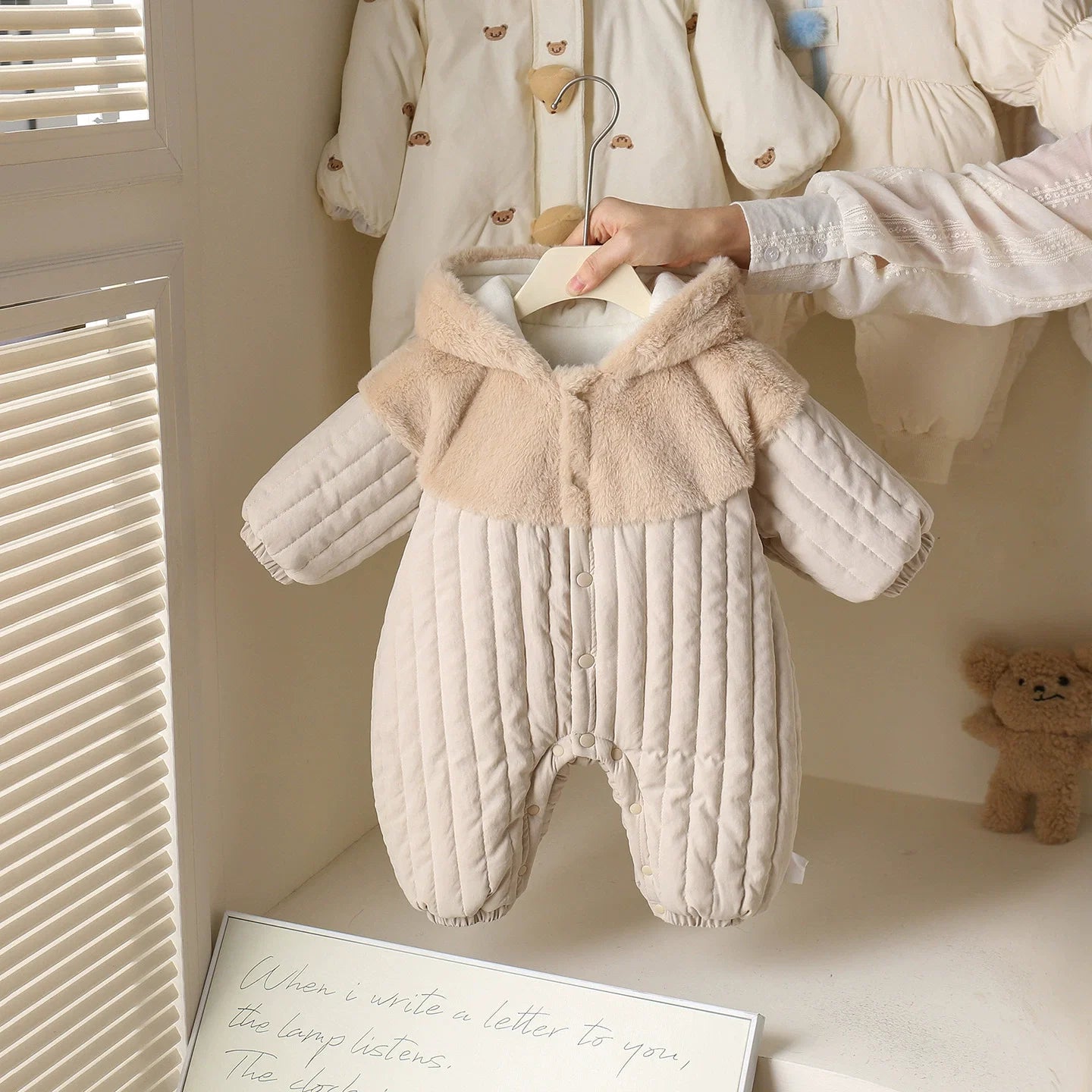 Macacão Infantil de Inverno Ursinho Orelhinhas