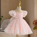 Vestido de Festa Infantil Borboletinhas Brilhante