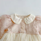 Body Infantil Floral Tule