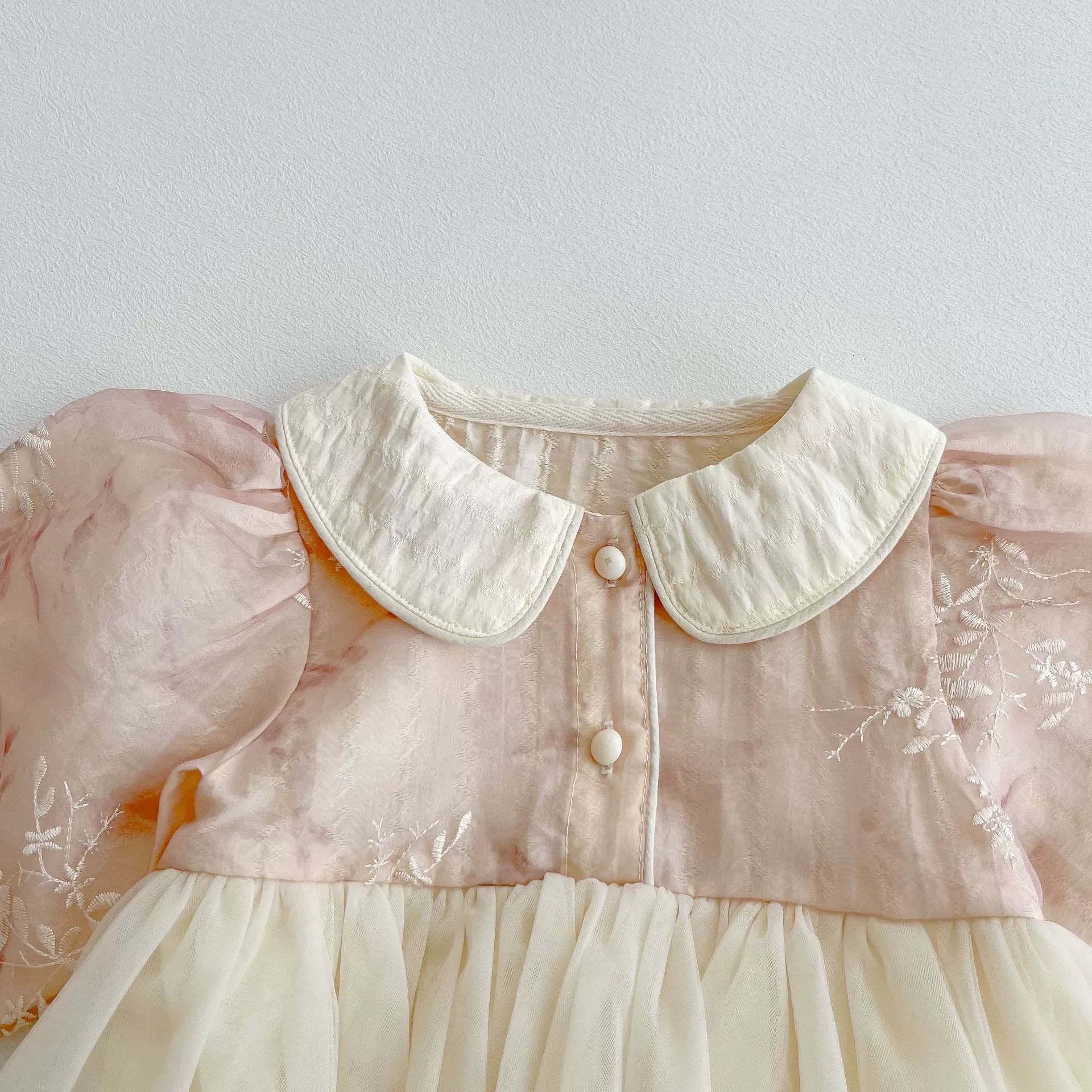 Body Infantil Floral Tule