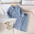 Conjunto Infantil Jeans Lacinhos