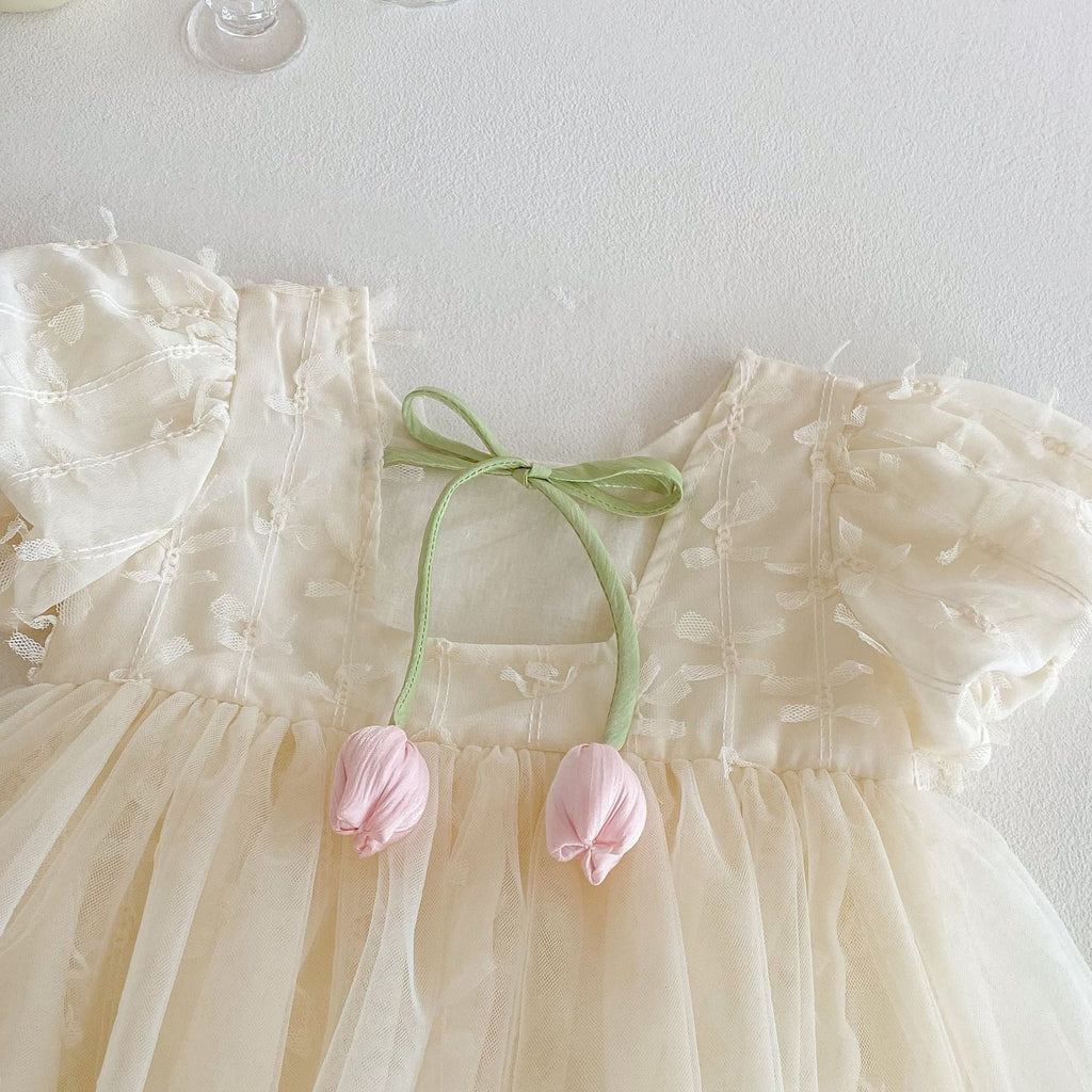 Body Infantil Feminino Tule Tulipa