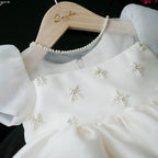 Vestido de Festa Branco Pérolas