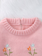 Macacão Infantil de Tricô Florzinhas