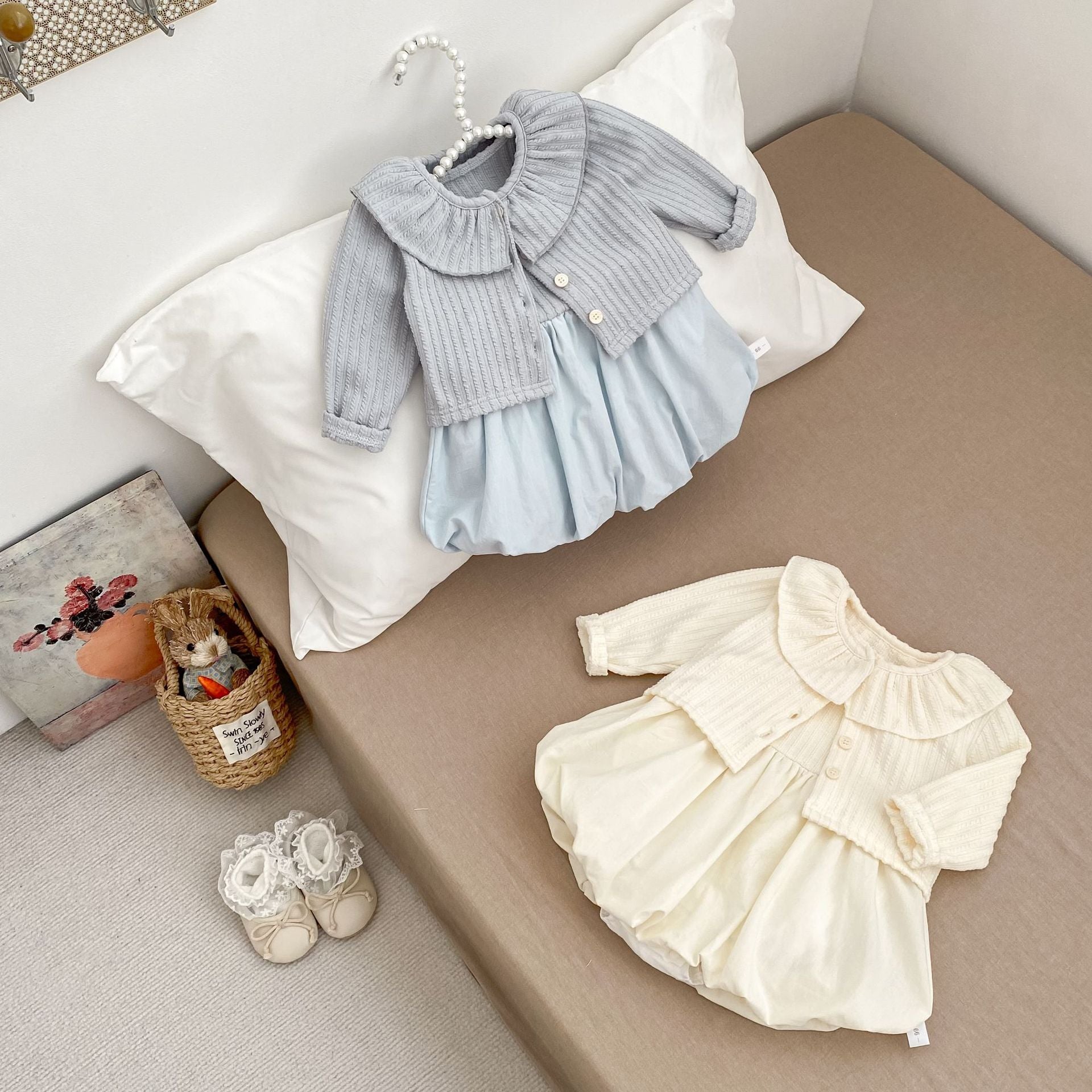 Conjunto Infantil Feminino Casaquinho + Vestido Balone