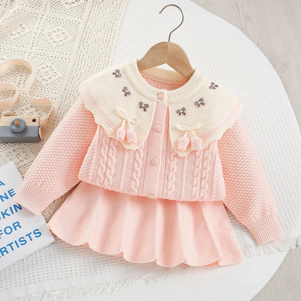 Conjunto Infantil de Tricô Lacinhos