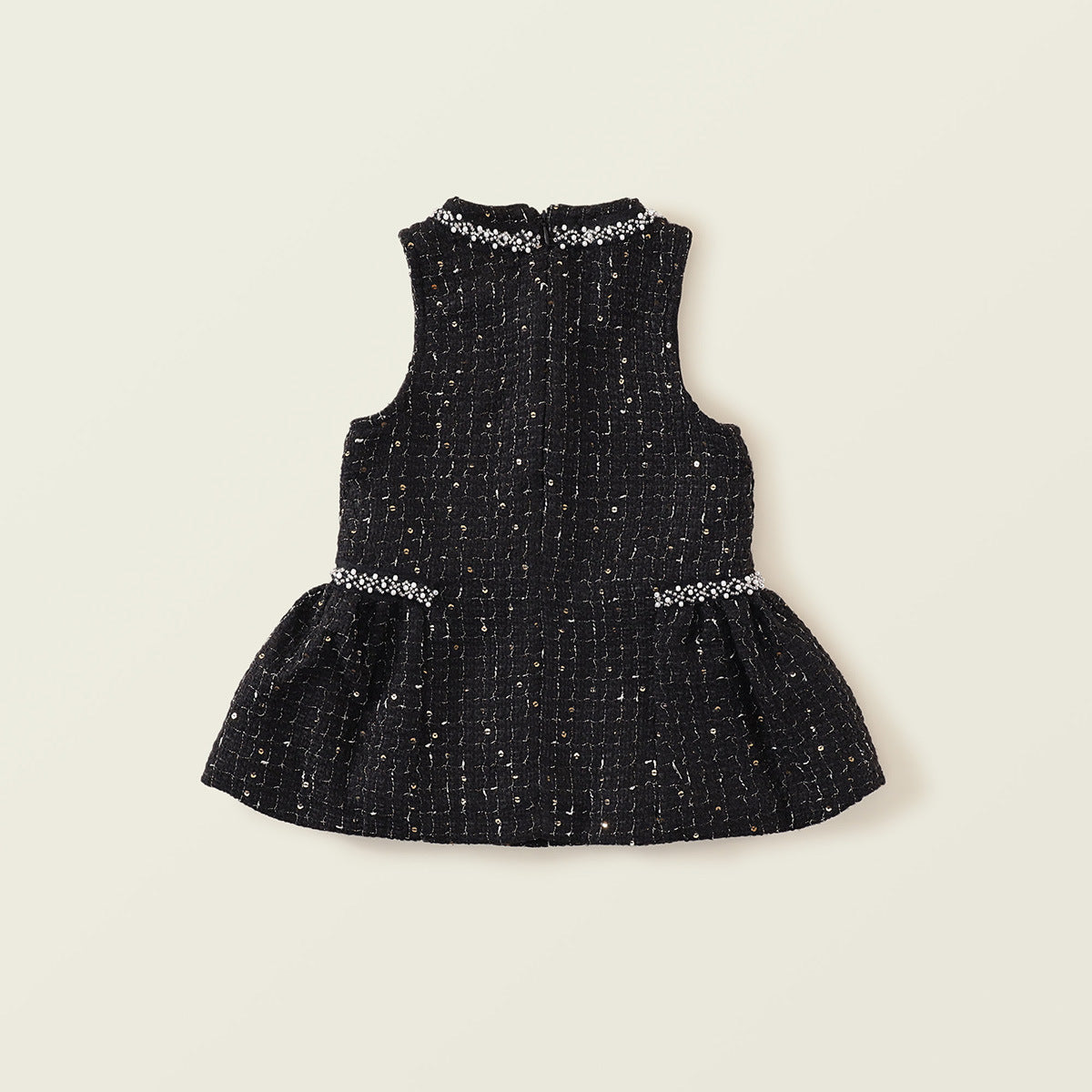 Vestido Infantil Preto Brilhante