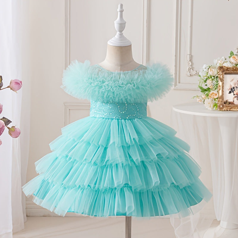 Vestido Infantil Tule Volumoso