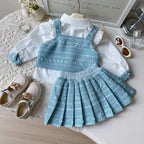 Conjunto Infantil 3 Peças Camisa e Tweed