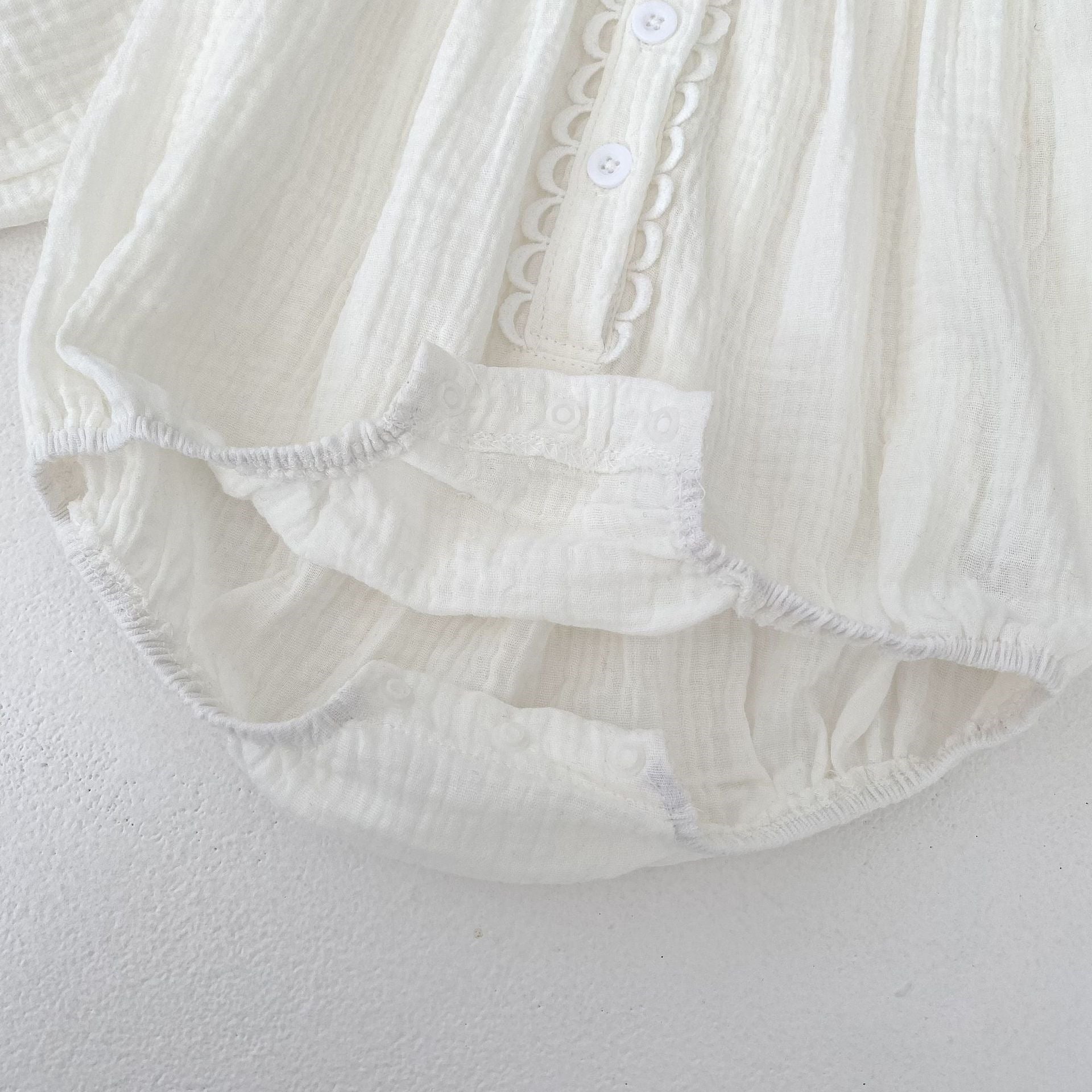 Body Infantil Feminino Branco Botões