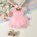 Vestido Infantil Tule  Estrelinhas