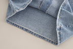 Conjunto Infantil 3 Peças Jeans Lacinhos