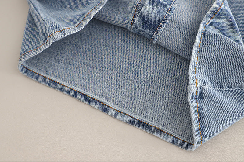 Conjunto Infantil 3 Peças Jeans Lacinhos